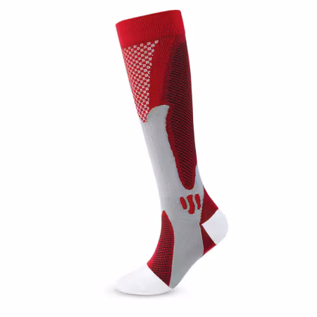Stödstrumpor sport 2-pack (Röd/Svart)