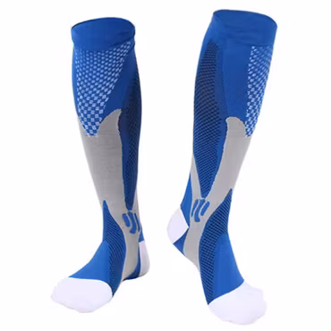 Stödstrumpor sport 2-pack (Blå/Vit)