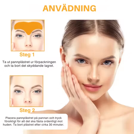 Kollagenplåster för pannrynkor (10st)