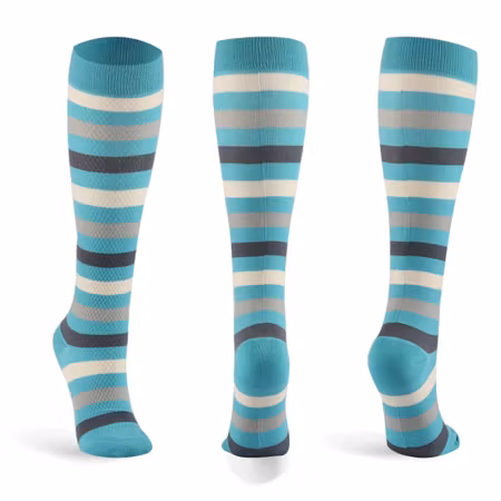 Stödstrumpor (Gröna ränder)