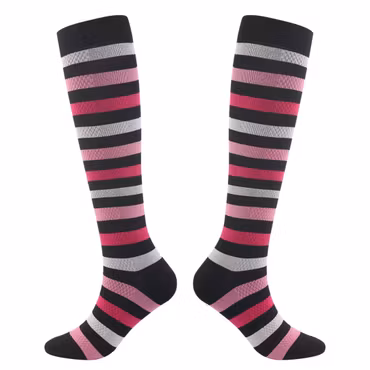 Stödstrumpor (Svart/Rosa)