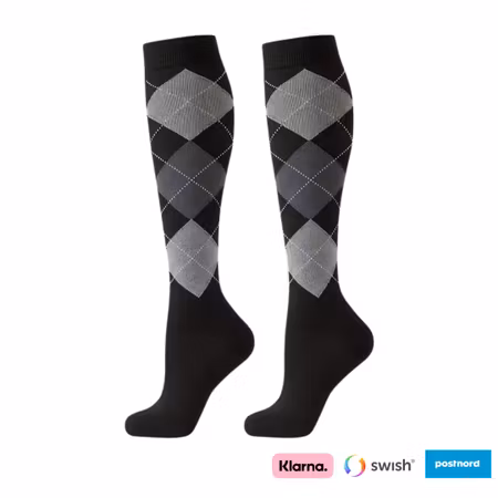 Rutiga stödstrumpor