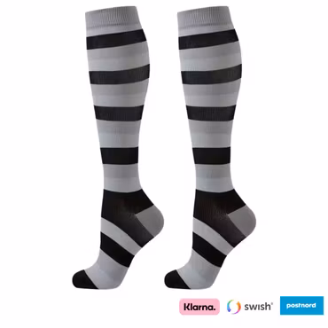 Stödstrumpor (Grå/vita)