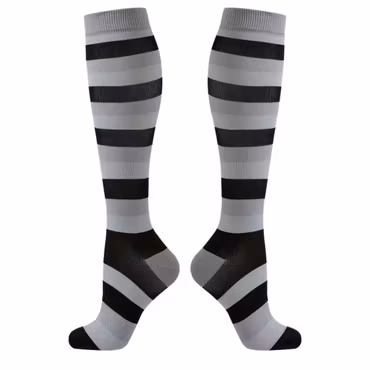 Stödstrumpor (Grå/vita)
