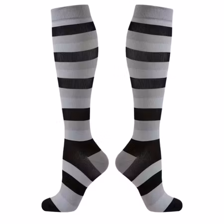Stödstrumpor (Grå/vita)