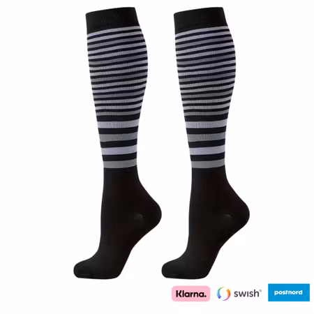 Stödstrumpor (Gråvita)