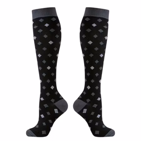 Rutiga stödstrumpor