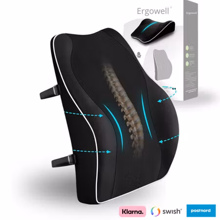 Ergonomisk ryggstödkudde (svart)
