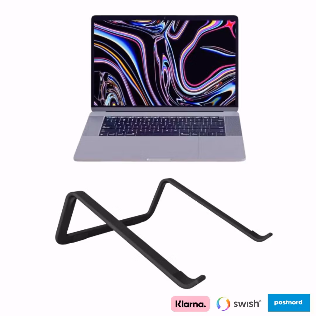 Ergonomiskt laptopställ (svart)