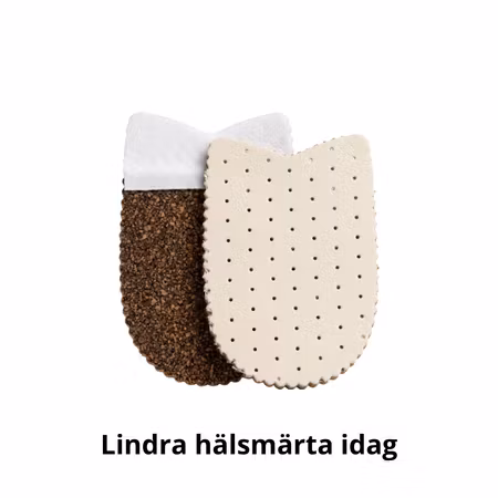 Hälkudde i kork som avlastar hälen och kompenserar höjdskillnad – Pedag