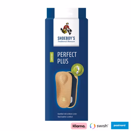 3/4 ortopediska lädersulor med stöd för hålfot och framfot – Shoeboy’s Perfect Plus