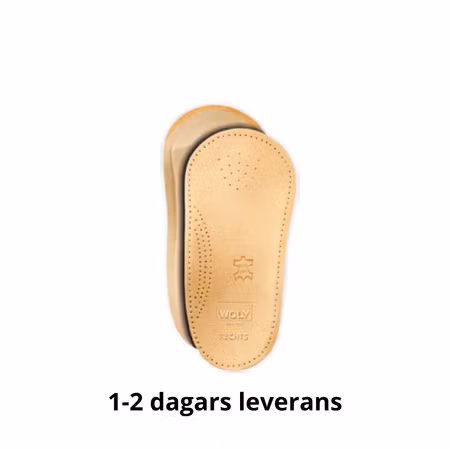 3/4 ortopediska lädersulor med stöd för hålfot och förfot – Woly Comfort Solette