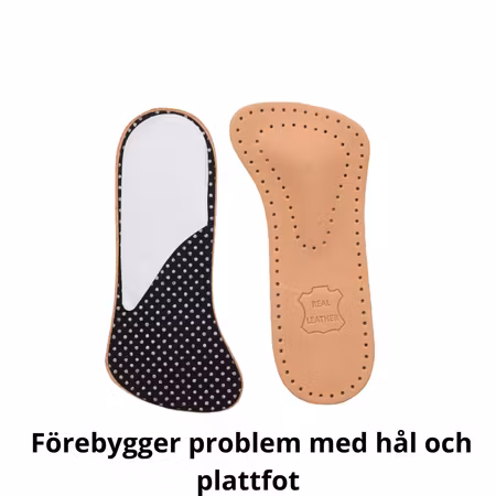 Ortopedisk 3/4-lädersula med hålfots- och förfotsstöd – 2GO Galant