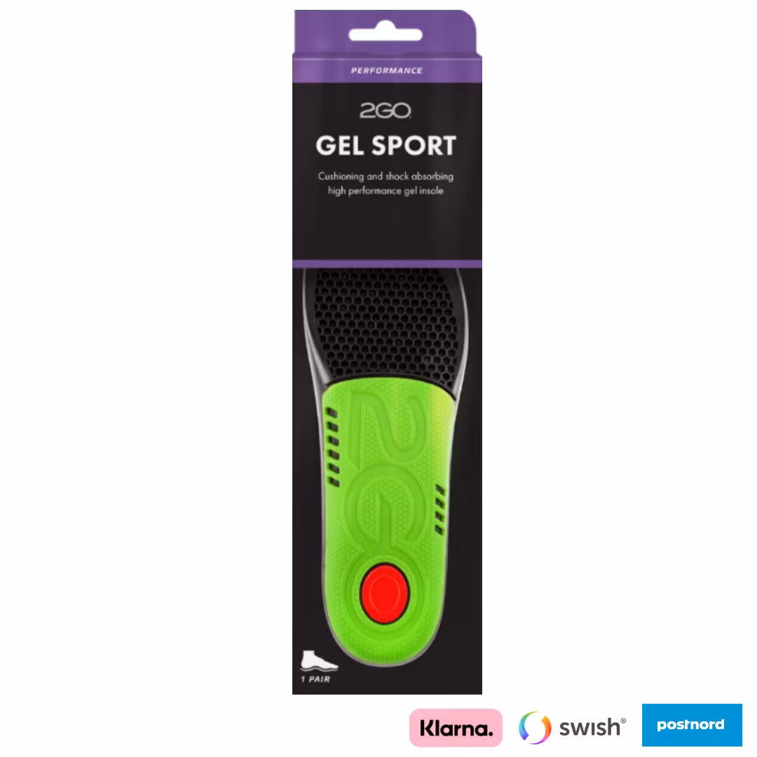 Stötdämpande gelsulor för sport med stabilitet och komfort – 2GO Gel Sport
