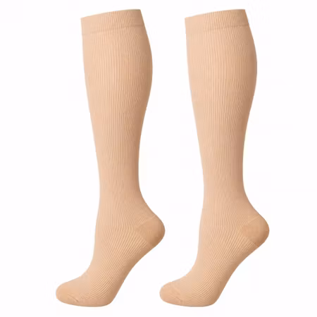 Beige stödstrumpor