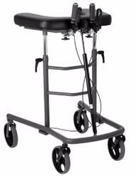 Gehtrainer Gehwagen "ALBE GAS-RA" (1-2251-RA) Metall anthrazit höhenverstellbare Armauflagen 93 bis 138cm belastbar bis 130kg