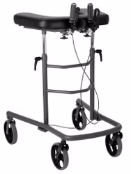 Gehtrainer Gehwagen "ALBE-RA" (1-2250-RA) Metall anthrazit höhenverstellbare Armauflagen  93  bis 138cm belastbar bis 130kg