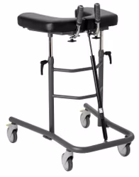 Gehtrainer Gehwagen "ALBE GAS" (1-2251)  Metall anthrazit höhenverstellbare Armauflagen  83 bis 131cm belastbar bis 150kg