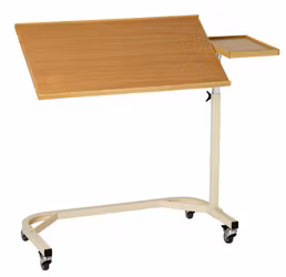 Side table, bed table, nursing table "NORDIC-LARGE" beech with side shelf (1-2503), side table, hospital table, bed table