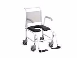 XXL shower and toilet chair "WET& DRY" (1-1270) metal white height adjustable 50 to 60cm load capacity up to 200 kg