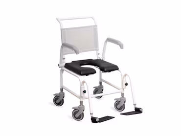 XXL shower and toilet chair "WET& DRY" (1-1270) metal white height adjustable 50 to 60cm load capacity up to 200 kg