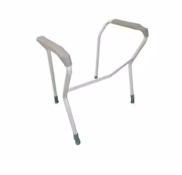 "SIMPLY" freestanding toilet aid with armrests (1-1220), metal, white, height adjustable from 66 to 81 cm, load capacity up to 150 kg