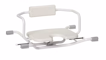 Badewannendrehsitz "SWIVEL" Hygienesitz (1-1137) Metall weiss 360° drehbar belastbar bis 130kg HMV Nr. 04.40.02.3019