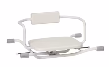 Badewannendrehsitz "SWIVEL" Standardsitz (1-1136) Metall weiss 360° drehbar belastbar bis 130kg HMV Nr. 04.40.02.3018