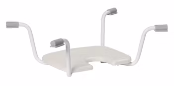 Einhängesitz für Badewannen "FLEXIBLE" Hygienesitz (1-1131) Metall weiss breitenverstellbar 69 bis 78cm belastbar bis 130kg HMV Nr. 04.40.02.2013