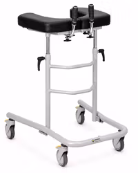 Gehtrainer Gehwagen "ALBE STANDARD" (1-2250)  Metall hellgrau höhenverstellbare Armauflagen  83 bis 131cm belastbar bis 150kg
