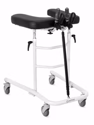 Gehtrainer Gehwagen "ALBE HR" (1-2246-HR) Metall hellgrau höhenverstellbare Armauflagen  83 bis 131cm belastbar bis 150kg