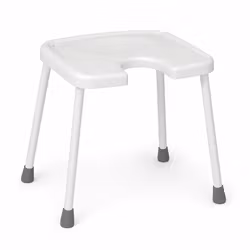 Shower Stool LINA Hygiene with Cut-Out Seat (1-1111-L)
