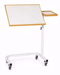 Overbed / Side Table NORDIC White with Side Shelf (1-2501-V)