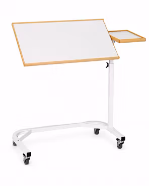 Beistelltisch NORDIC LARGE Weiß mit Seitenablage höhenverstellbar (1-2503-V)