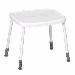 Duschhocker MODULAR höhenverstellbar mit Standardsitz, bis 150 kg (1-1110)