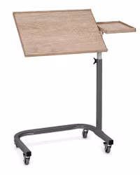 Overbed Table NORDIC Oak/Oak/Anthracite with Side Tray, height-adjustable (1-2501-EEA)
