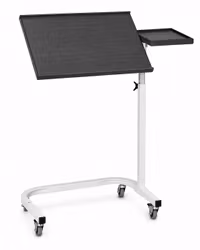 Overbed Table NORDIC Anthracite/White with Side Tray, height-adjustable (1-2501-AV)