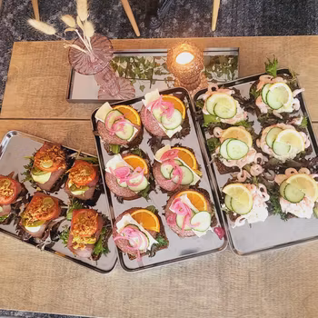 3 utvalda smörrebröd= Fredagens smörrebröd för 149kr
