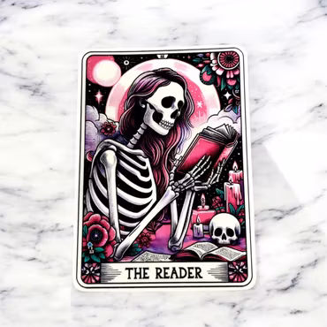 Vinylsticker - The Reader Pink