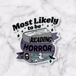 Vinylsticker - Reading Horror