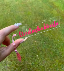 Unikt Bokmärke Transparent Rosa