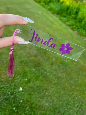 Unikt Bokmärke Transparent Lila