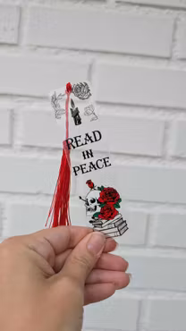 Transparent Bokmärke - Read in Peace
