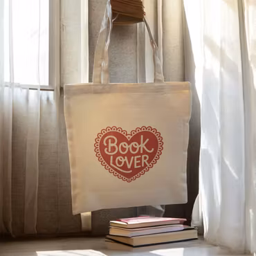 Kraftig Tygpåse - Book Lover