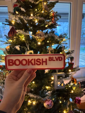 Skylt - Bookish Christmas