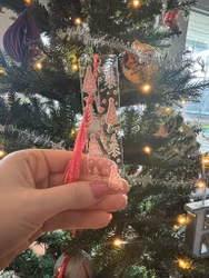 Bokmärke Transparent - Rosa Julgranar