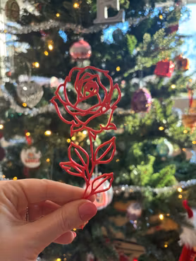 Bokmärke - Ros röd