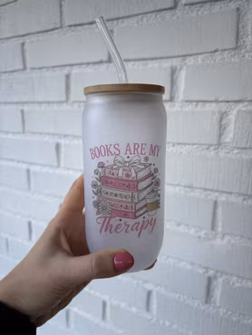 Frostat Glas - Books are my therapy