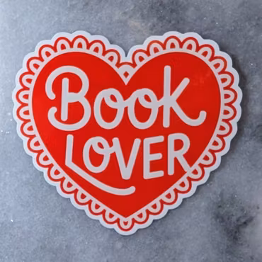 Vinylsticker - Book Lover Heart