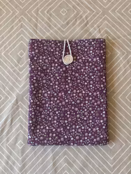 Book Sleeve Purple Flowers